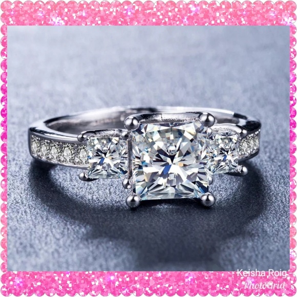 ⭐⭐FLASH SALE⭐⭐❤14K White Gold Filled Sapphire❤ - Picture 2 of 3